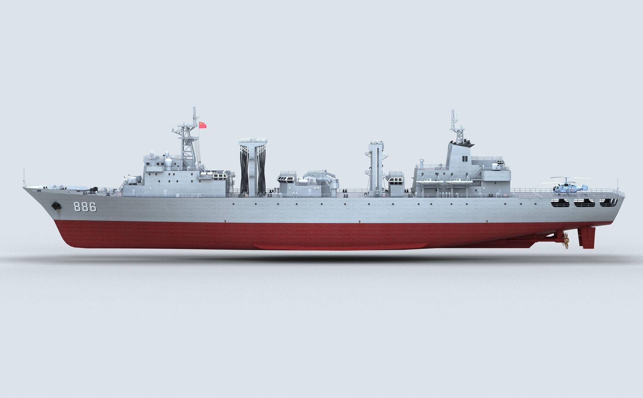 Chinese Navy Type 903  Auxiliary Ship 3D model_3