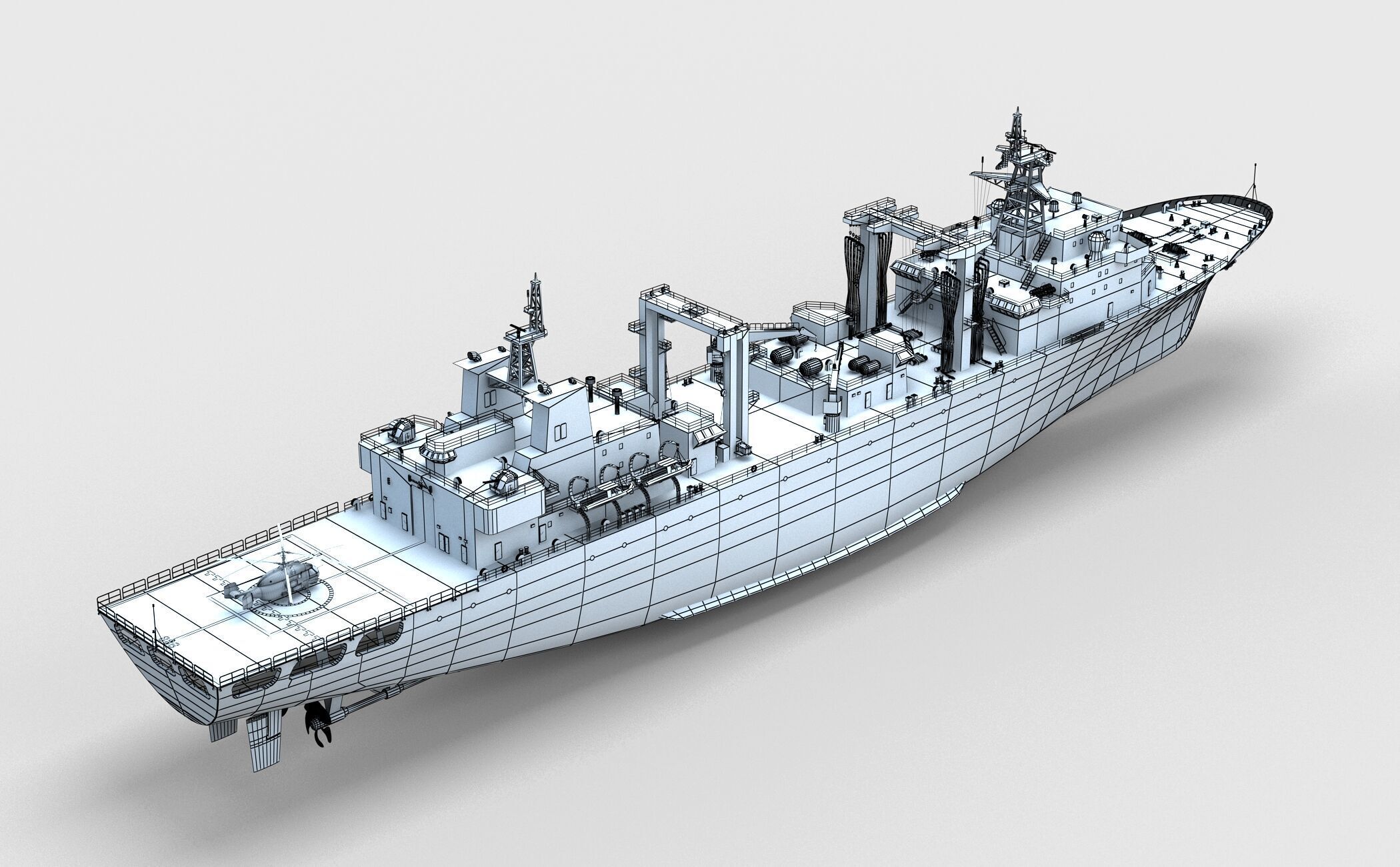 Chinese Navy Type 903  Auxiliary Ship 3D model_12