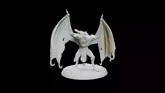 Green Aqua Wyvern 3D print model