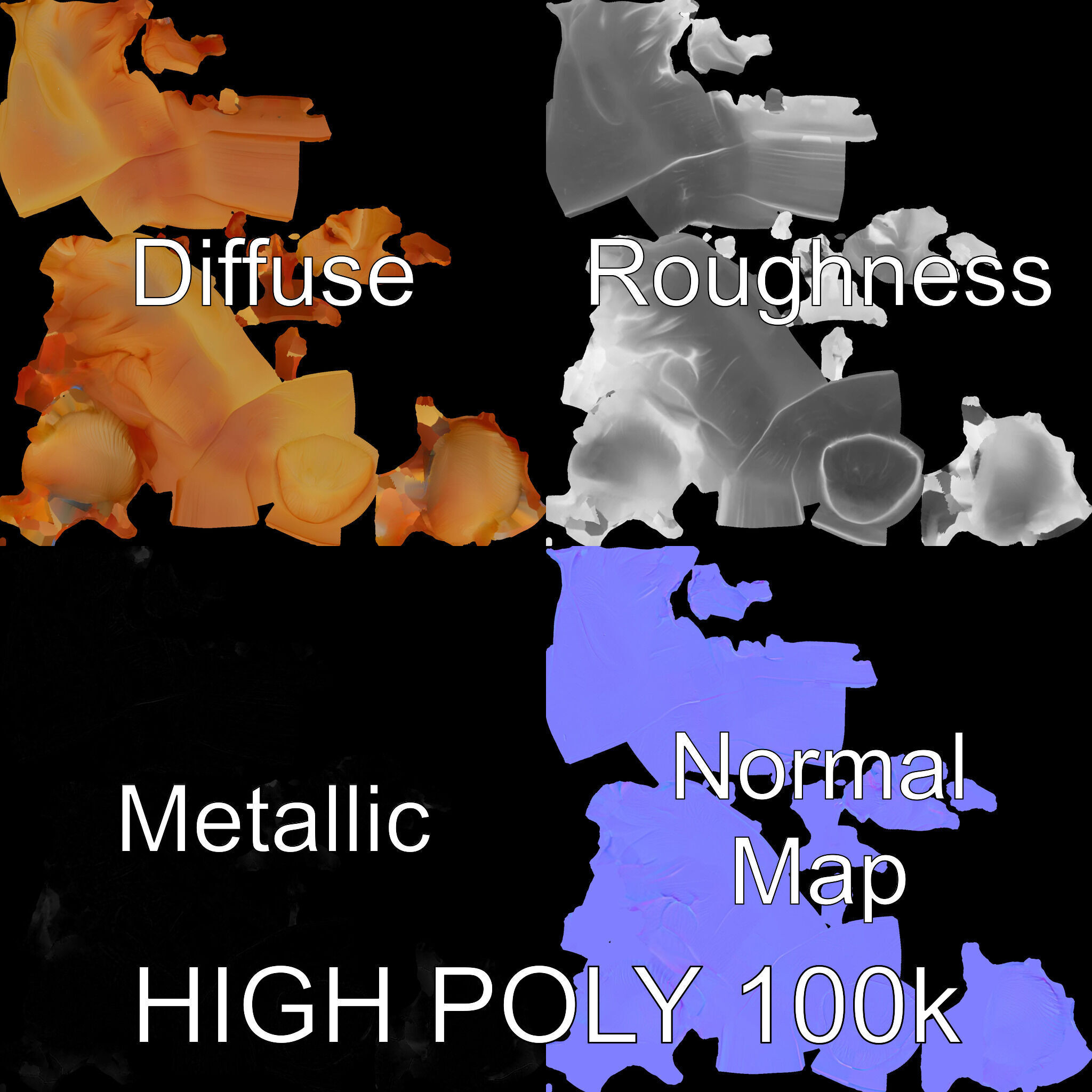 Realistic Chicken Breast Model Pack for Culinary and Educatio... Low-poly 3D model_3