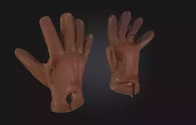 Leather Gloves Display Stylish Handwear