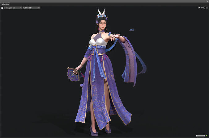 Three Kingdoms Bu Lianshi Low-poly 3D model