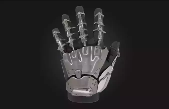 Cybernetic Gauntlet Futuristic Armored 3D model