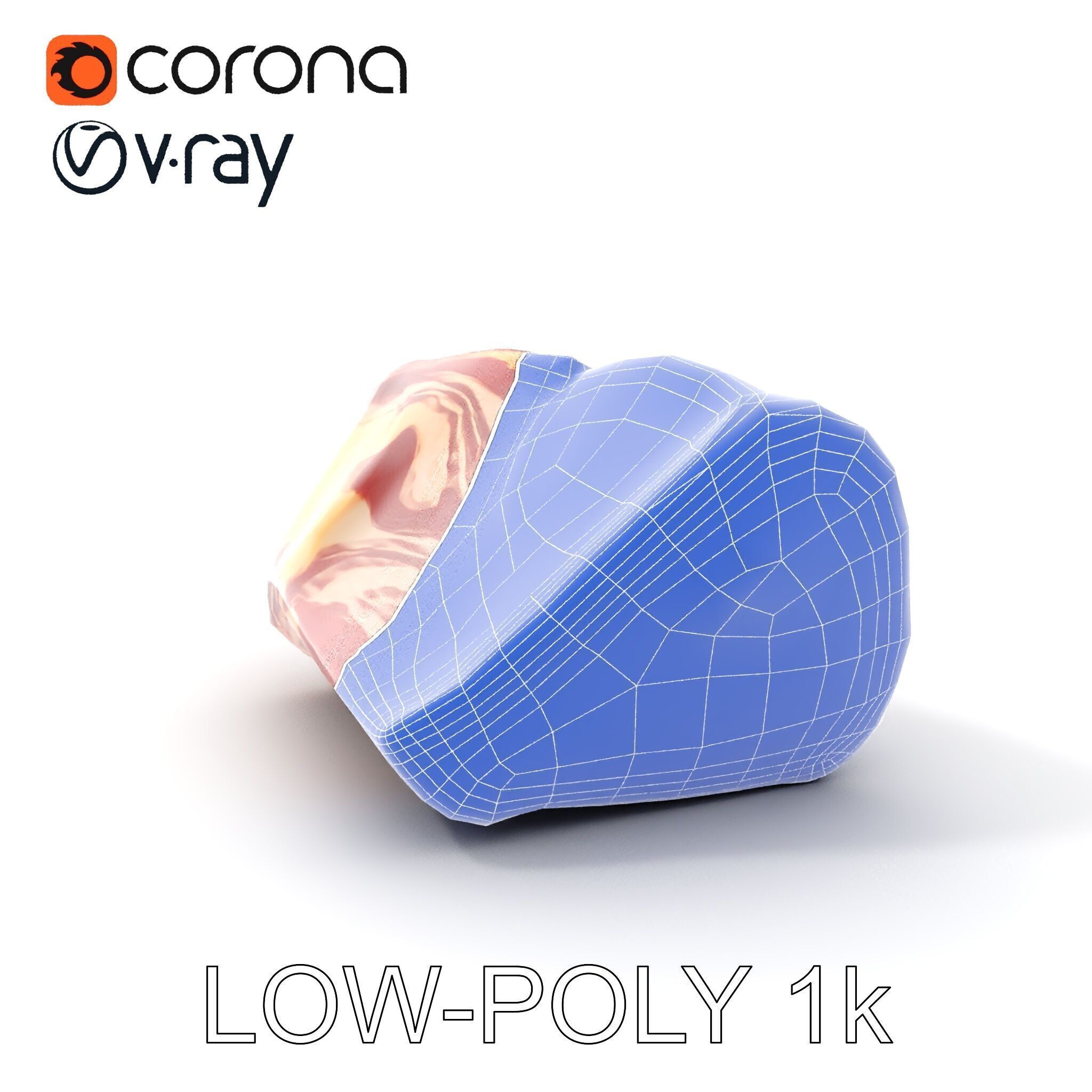 Block of Marbled Meat Model Pack Low-poly 3D model_23