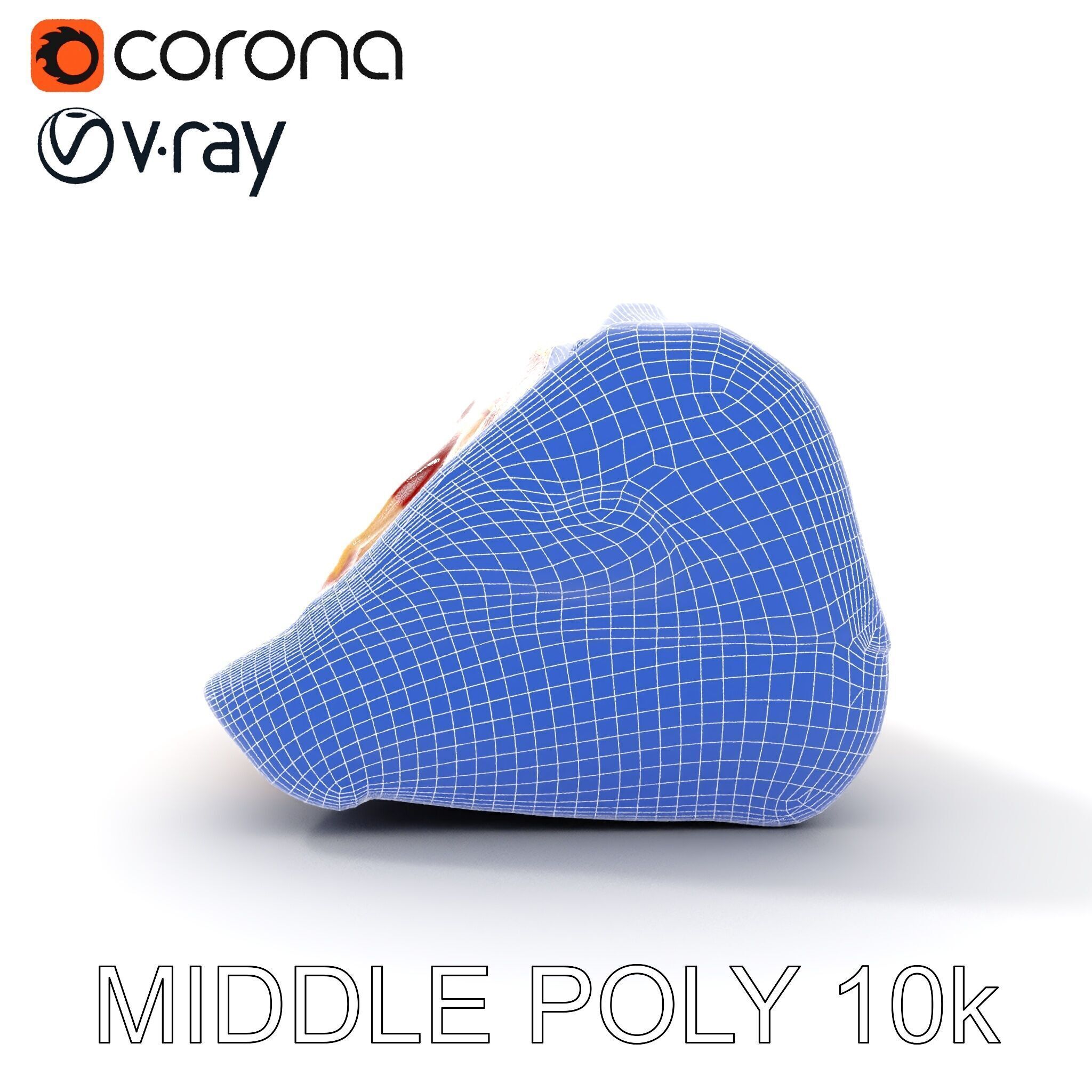 Block of Marbled Meat Model Pack Low-poly 3D model_27