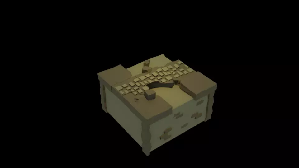  Isometric Dungeon Tiles-6 Low-poly 3D model_0