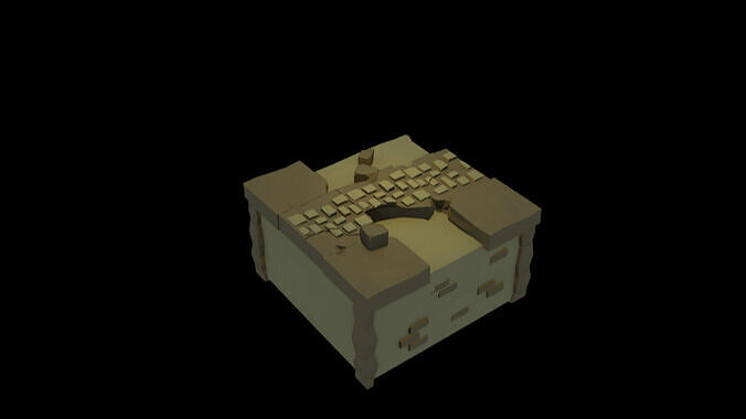  Isometric Dungeon Tiles-6 Low-poly 3D model