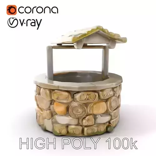 Stone Water Well Model Pack with PBR Textures