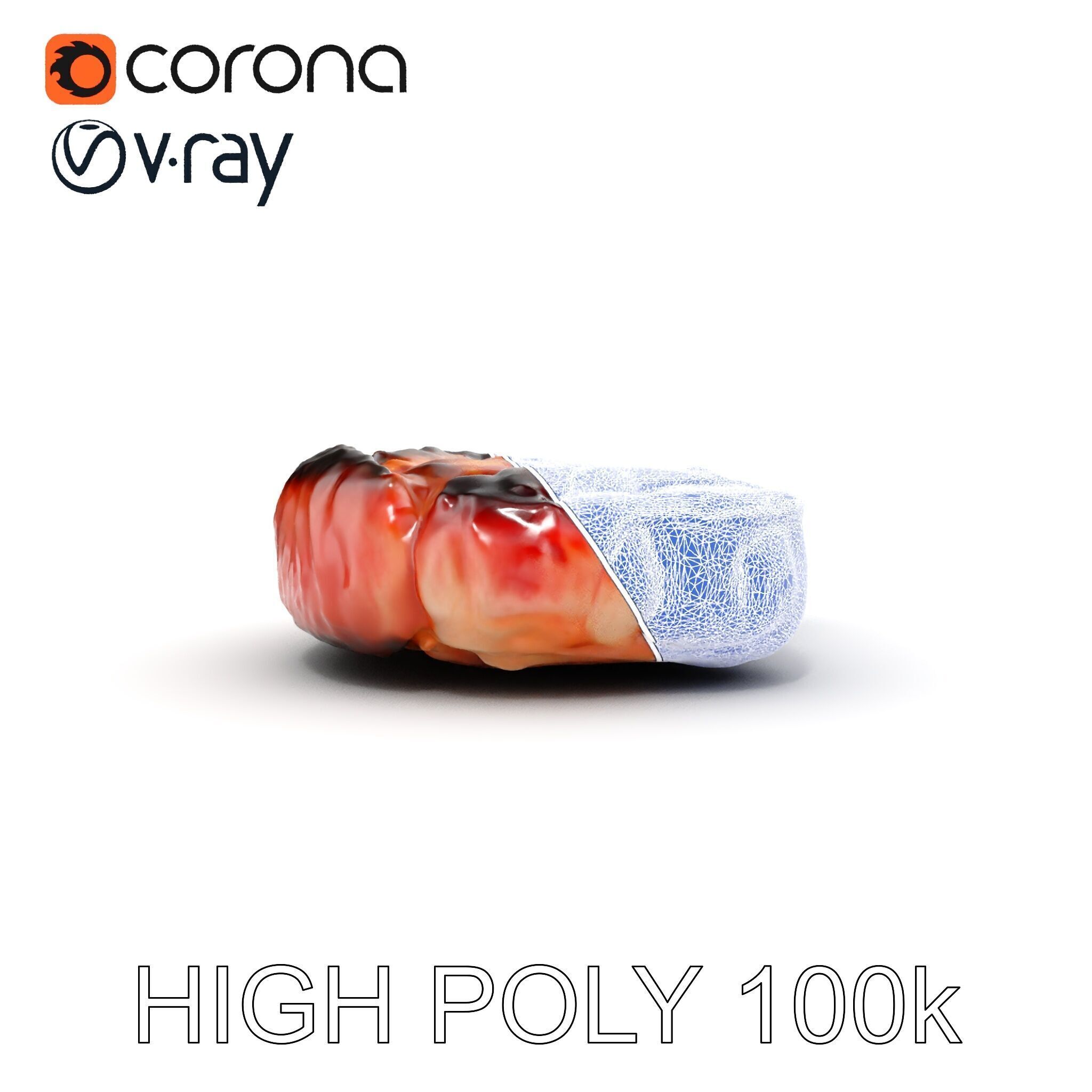 Grilled Steak Model Pack for Culinary Visualization Low-poly 3D model_35