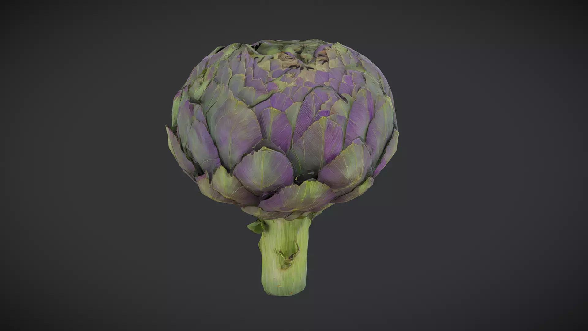 Artichoke Low-poly 3D model_0