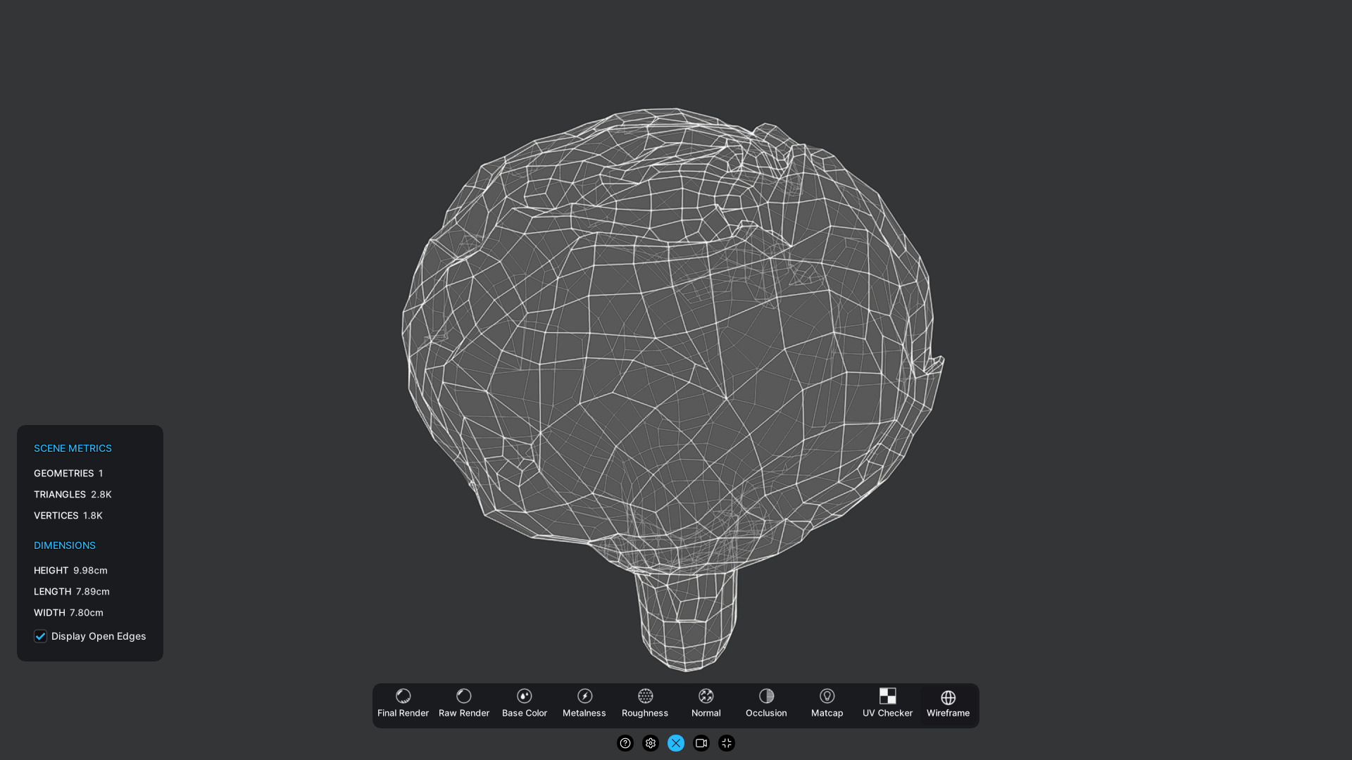 Artichoke Low-poly 3D model_6