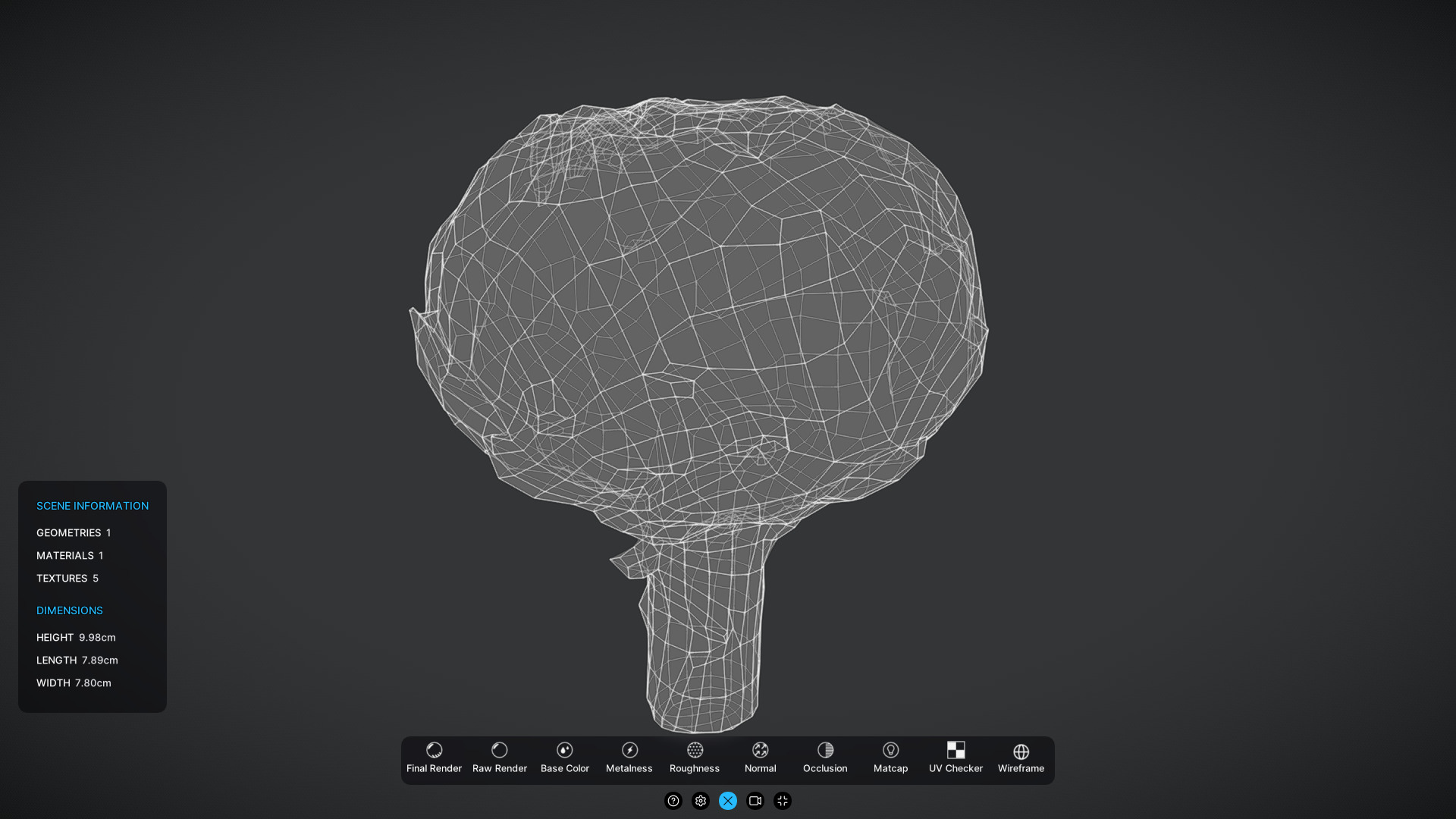 Artichoke Low-poly 3D model_2