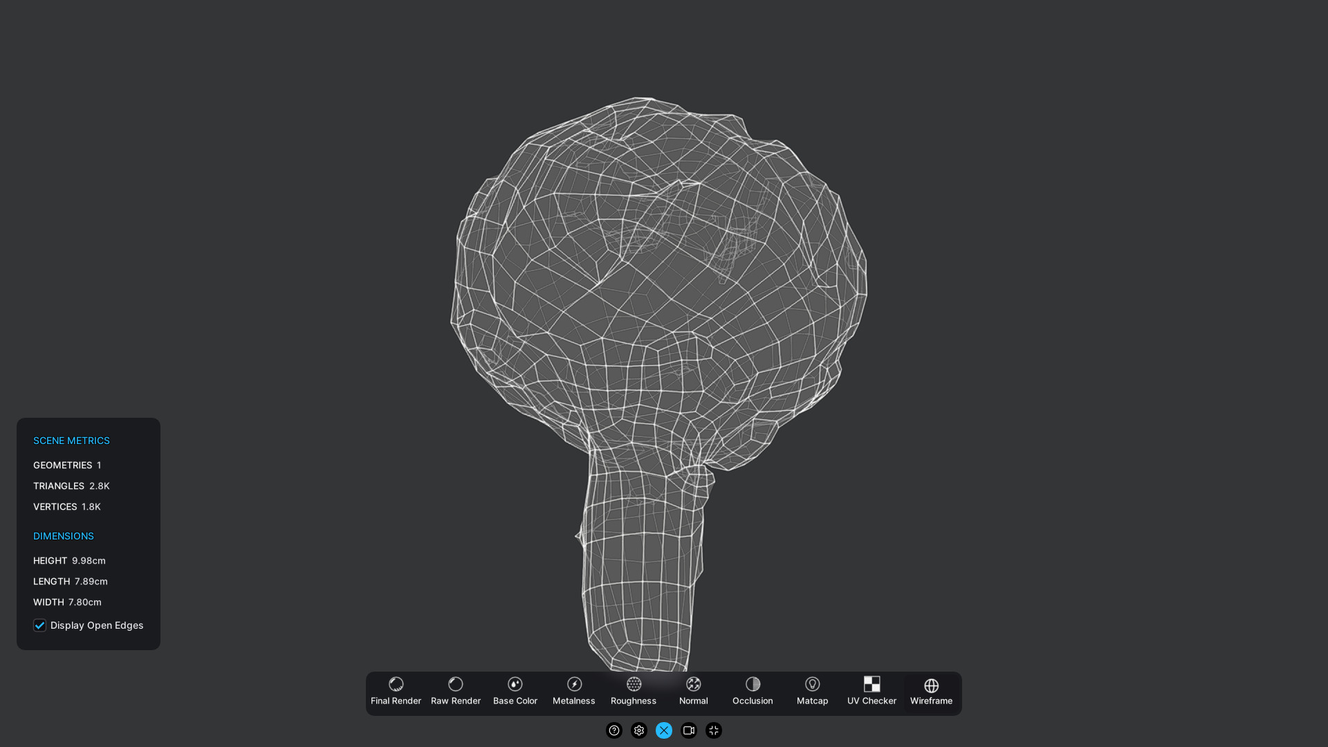 Artichoke Low-poly 3D model_4