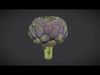 Artichoke Low-poly 3D model_1