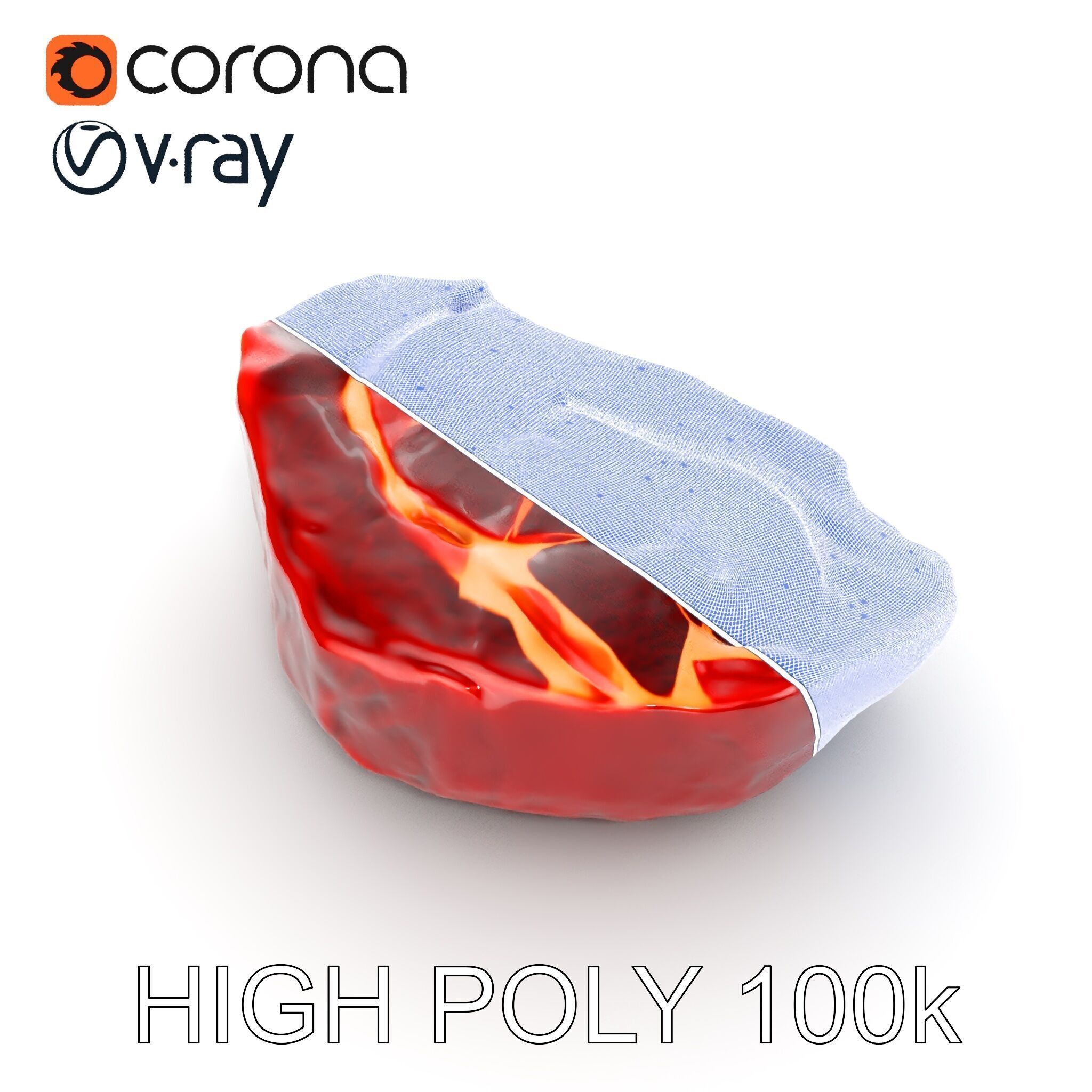 Realistic Raw Meat Steak D Model Pack Low-poly 3D model_35