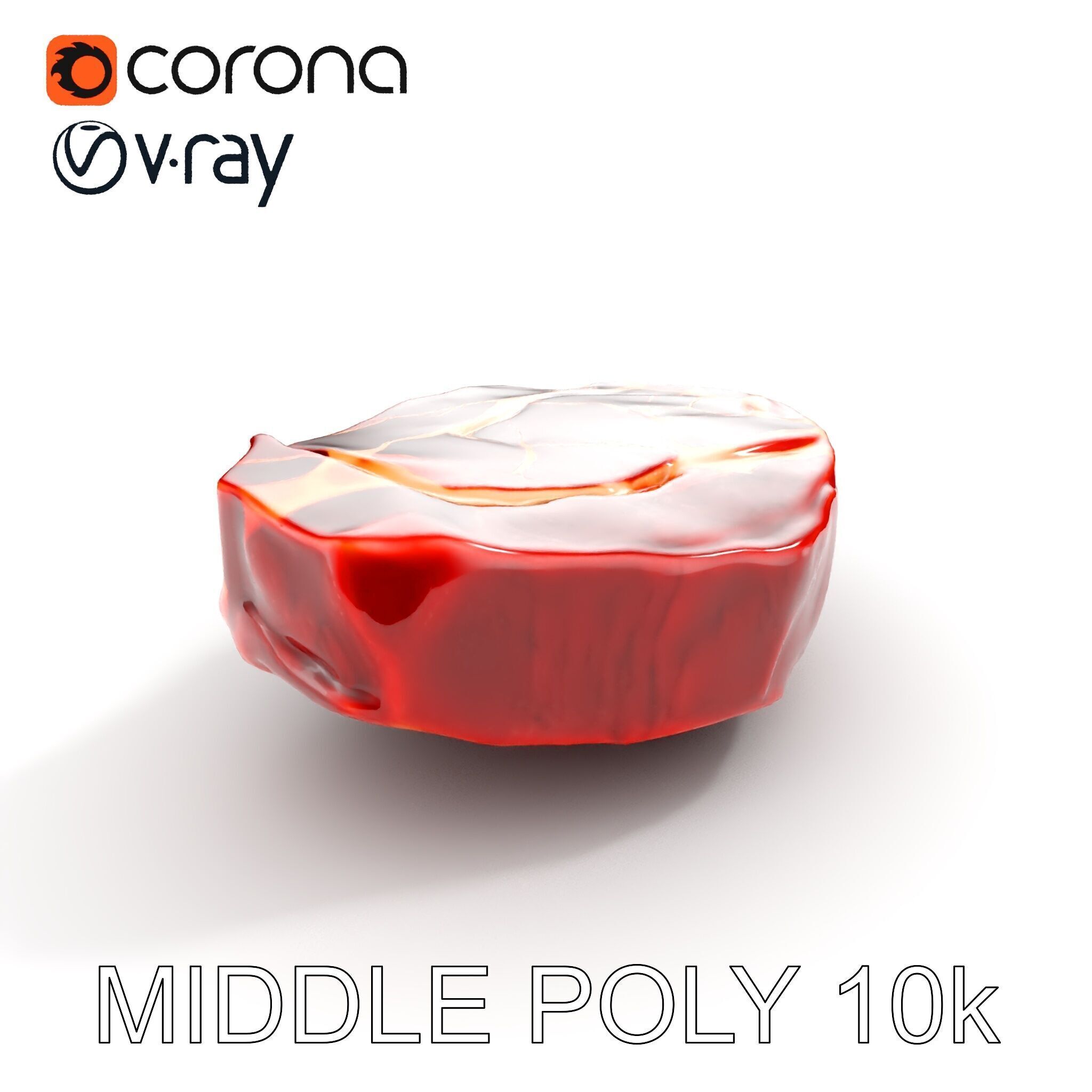 Realistic Raw Meat Steak D Model Pack Low-poly 3D model_10