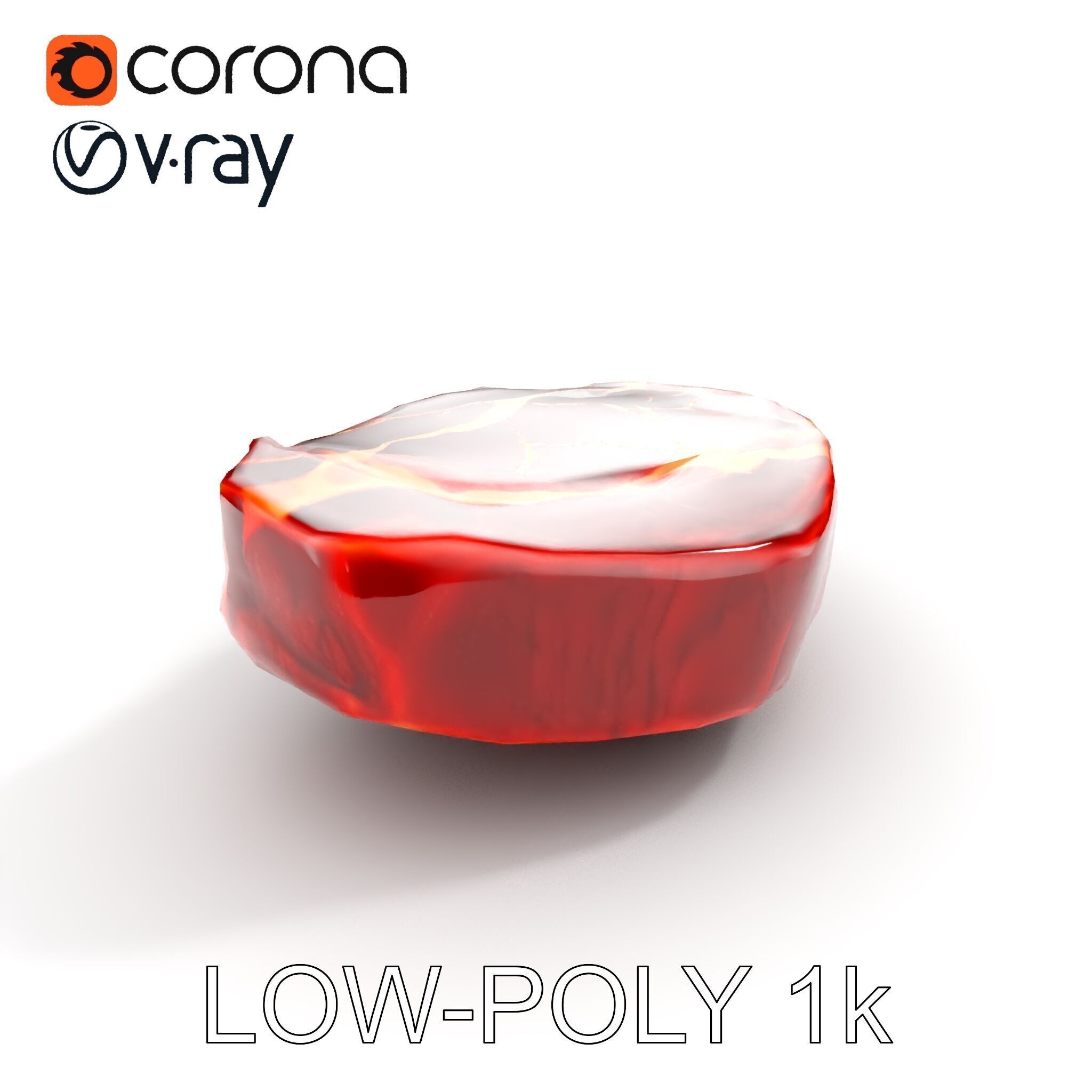 Realistic Raw Meat Steak D Model Pack Low-poly 3D model_26