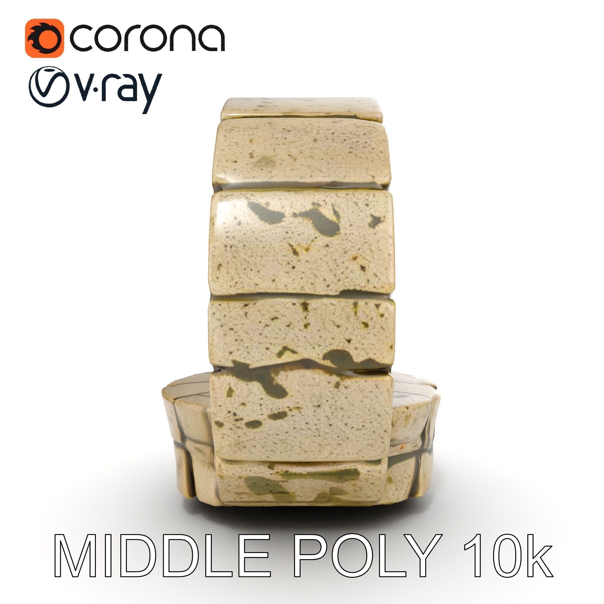 Stone Arch Ruin model pack with PBR Textures Low-poly 3D model_30