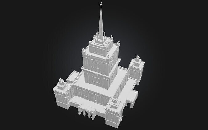 Majestic Tower Grand Architectural Landmark 3D model 7