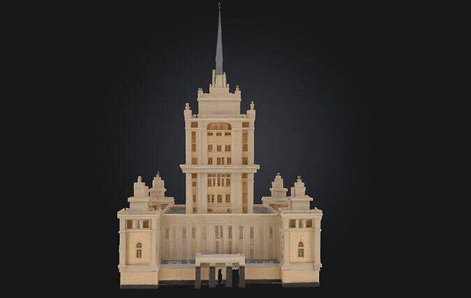 Majestic Tower Grand Architectural Landmark 3D model 5