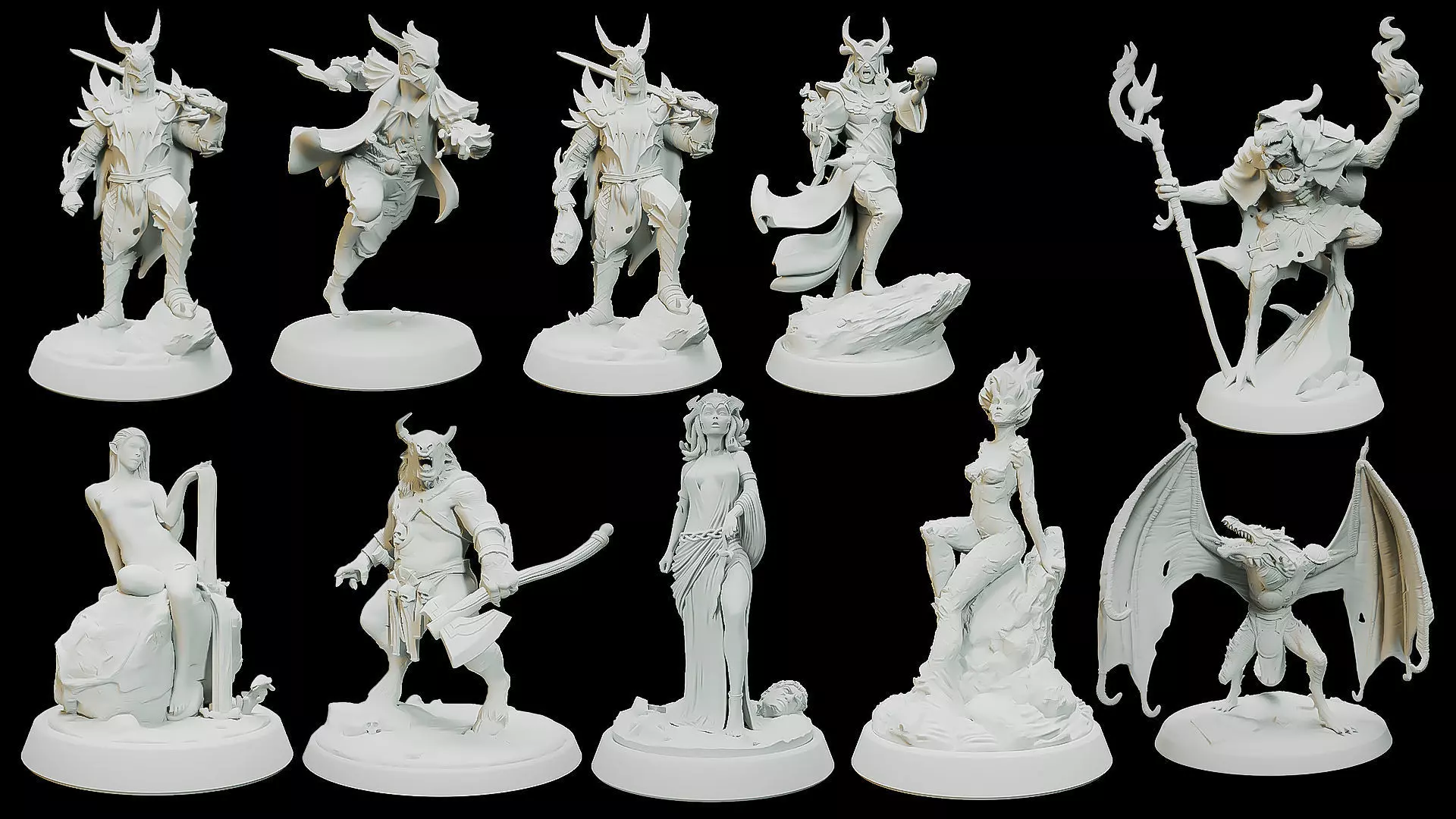 dragon v Minotaur 3D Model Collection_0