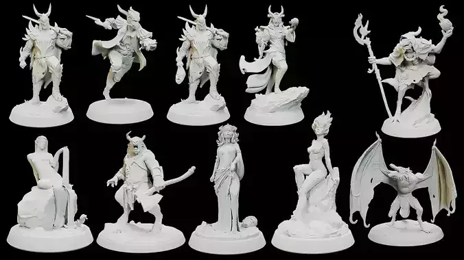 dragon v Minotaur 3D Model Collection