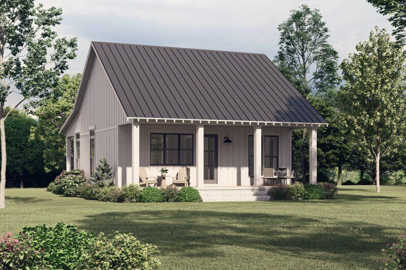 Modern Two Bedroom House Complete 3D Model Drawings Renderings 3D model_4