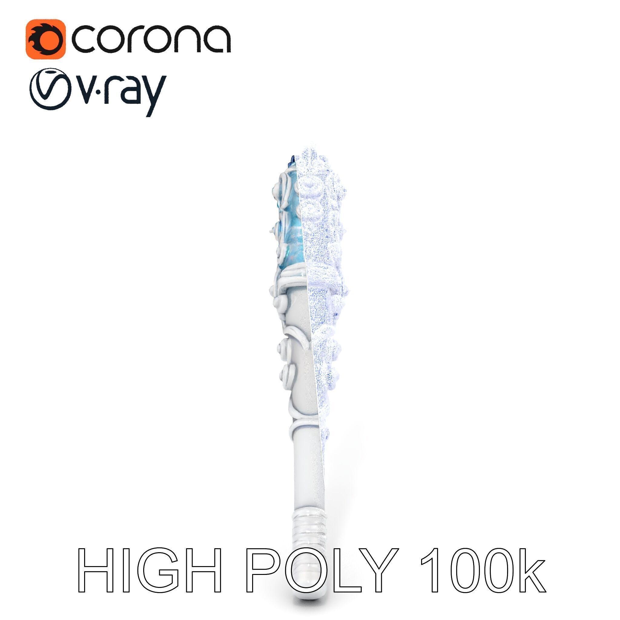 Enchanted Crystal Wand Model Pack Low-poly 3D model_30