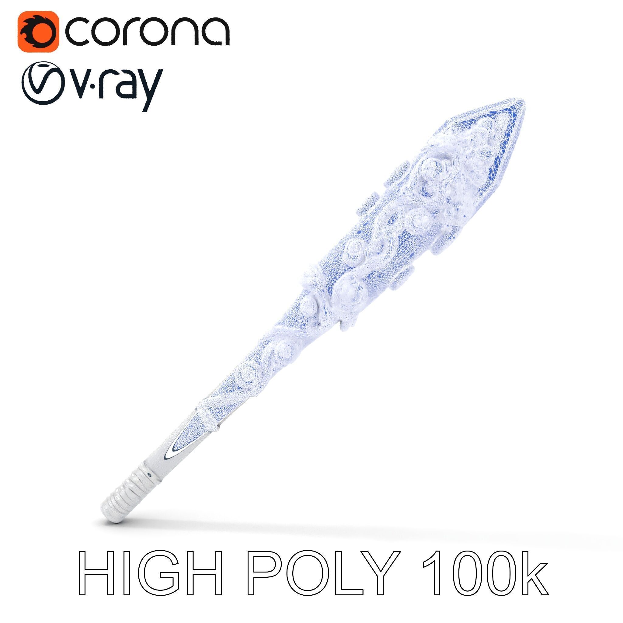 Enchanted Crystal Wand Model Pack Low-poly 3D model_28