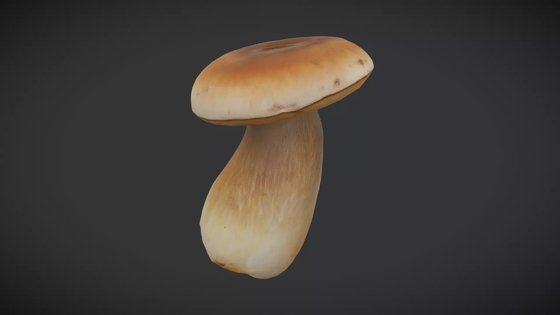 King Oyster Mushroom Low-poly 3D model_0