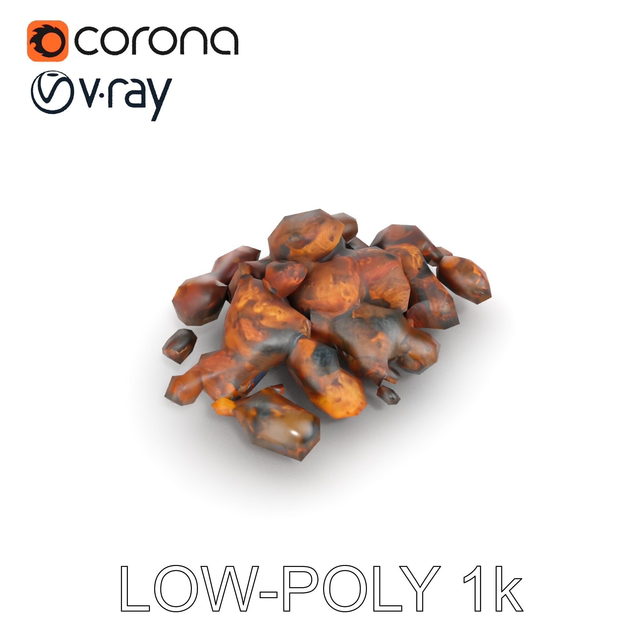 Dried Fruit Pile Model Pack for D Rendering Low-poly 3D model_23