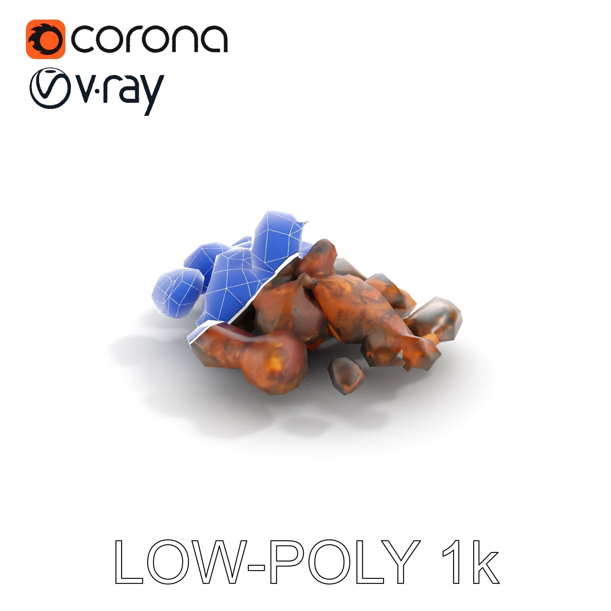 Dried Fruit Pile Model Pack for D Rendering Low-poly 3D model_28