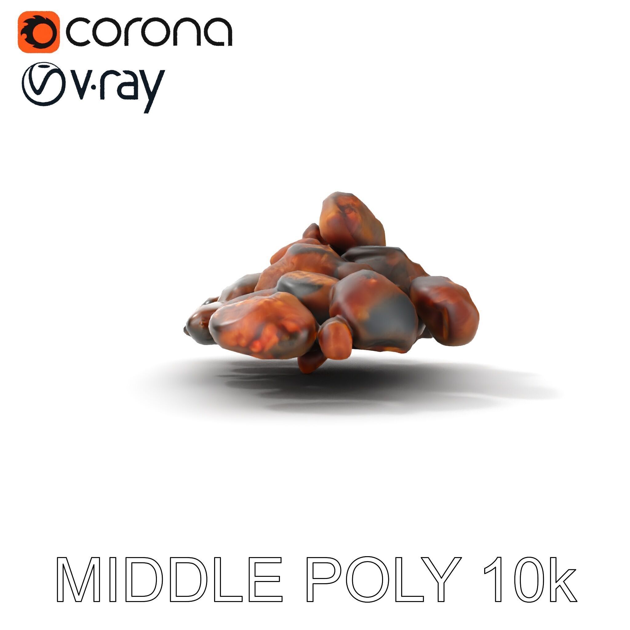 Dried Fruit Pile Model Pack for D Rendering Low-poly 3D model_19