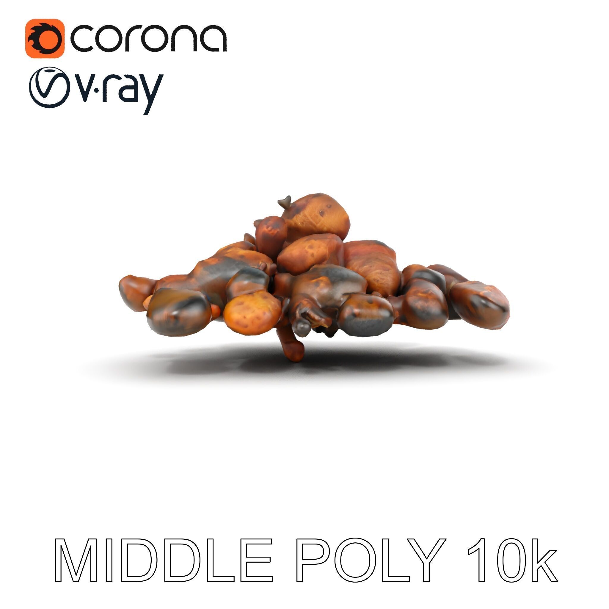 Dried Fruit Pile Model Pack for D Rendering Low-poly 3D model_10