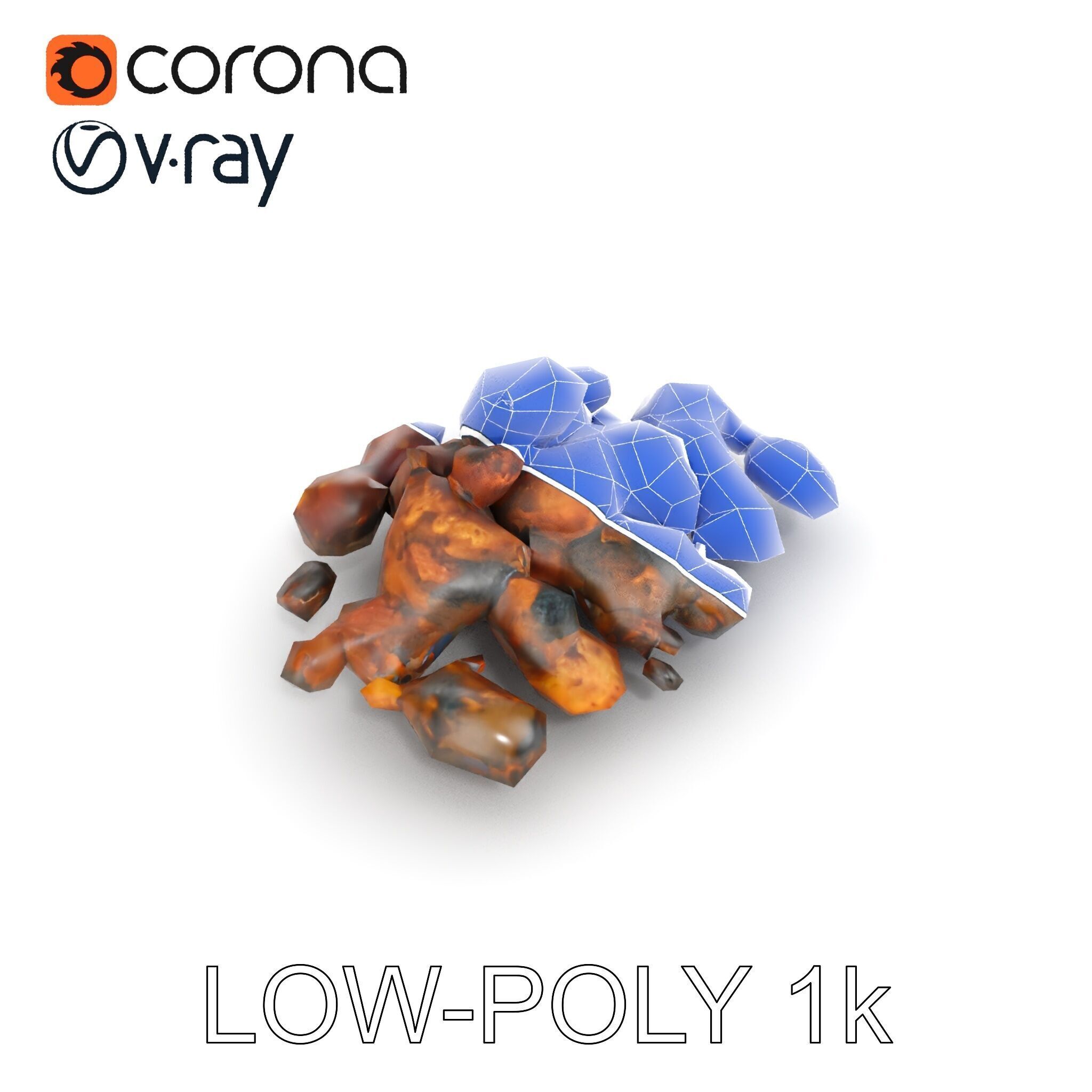 Dried Fruit Pile Model Pack for D Rendering Low-poly 3D model_14