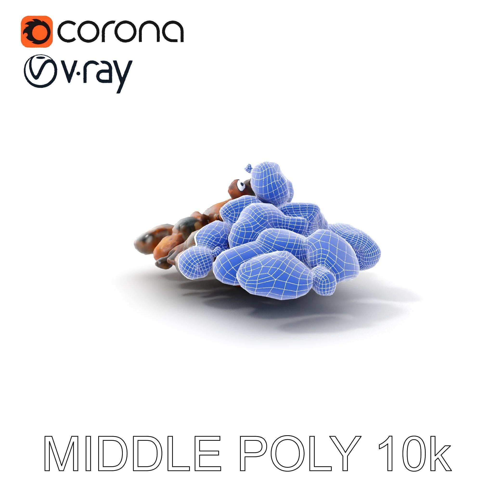 Dried Fruit Pile Model Pack for D Rendering Low-poly 3D model_30