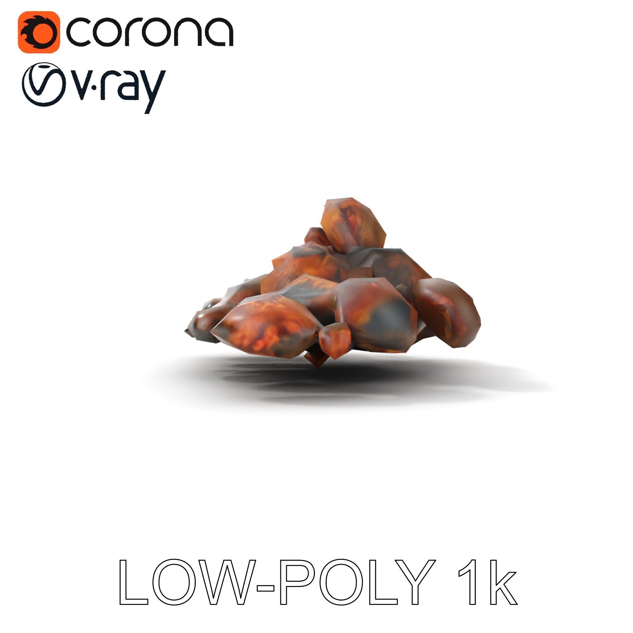 Dried Fruit Pile Model Pack for D Rendering Low-poly 3D model_20