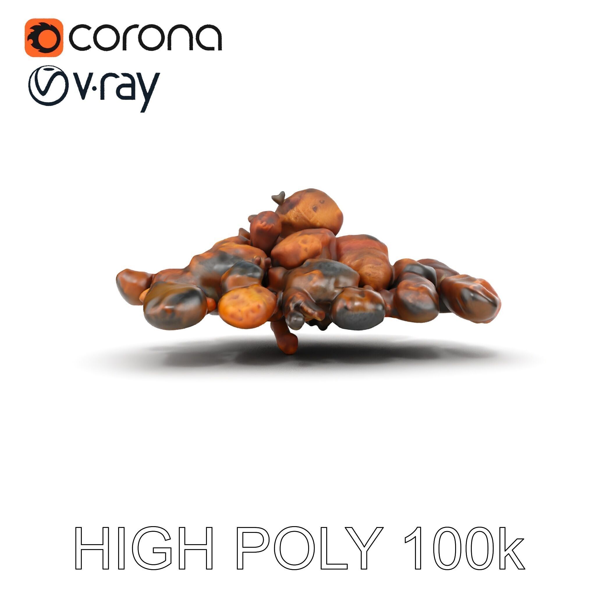 Dried Fruit Pile Model Pack for D Rendering Low-poly 3D model_35