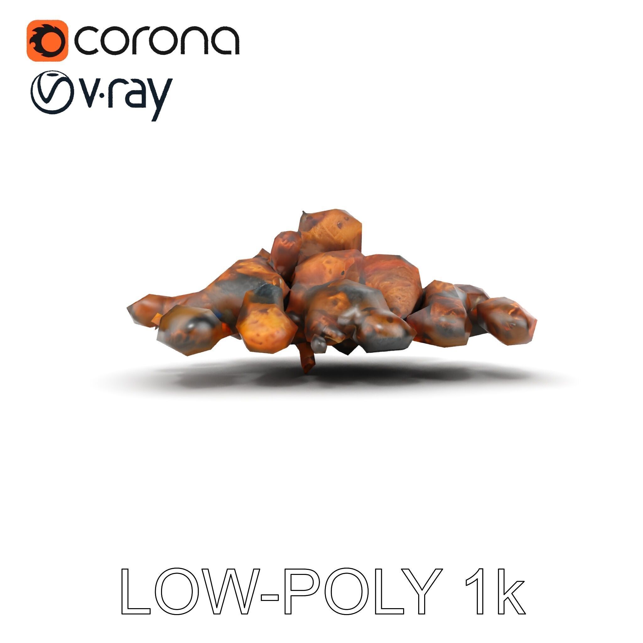 Dried Fruit Pile Model Pack for D Rendering Low-poly 3D model_9