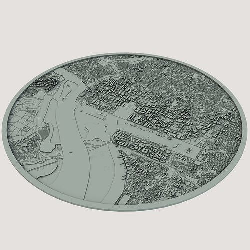 Washington City United States 3D print model