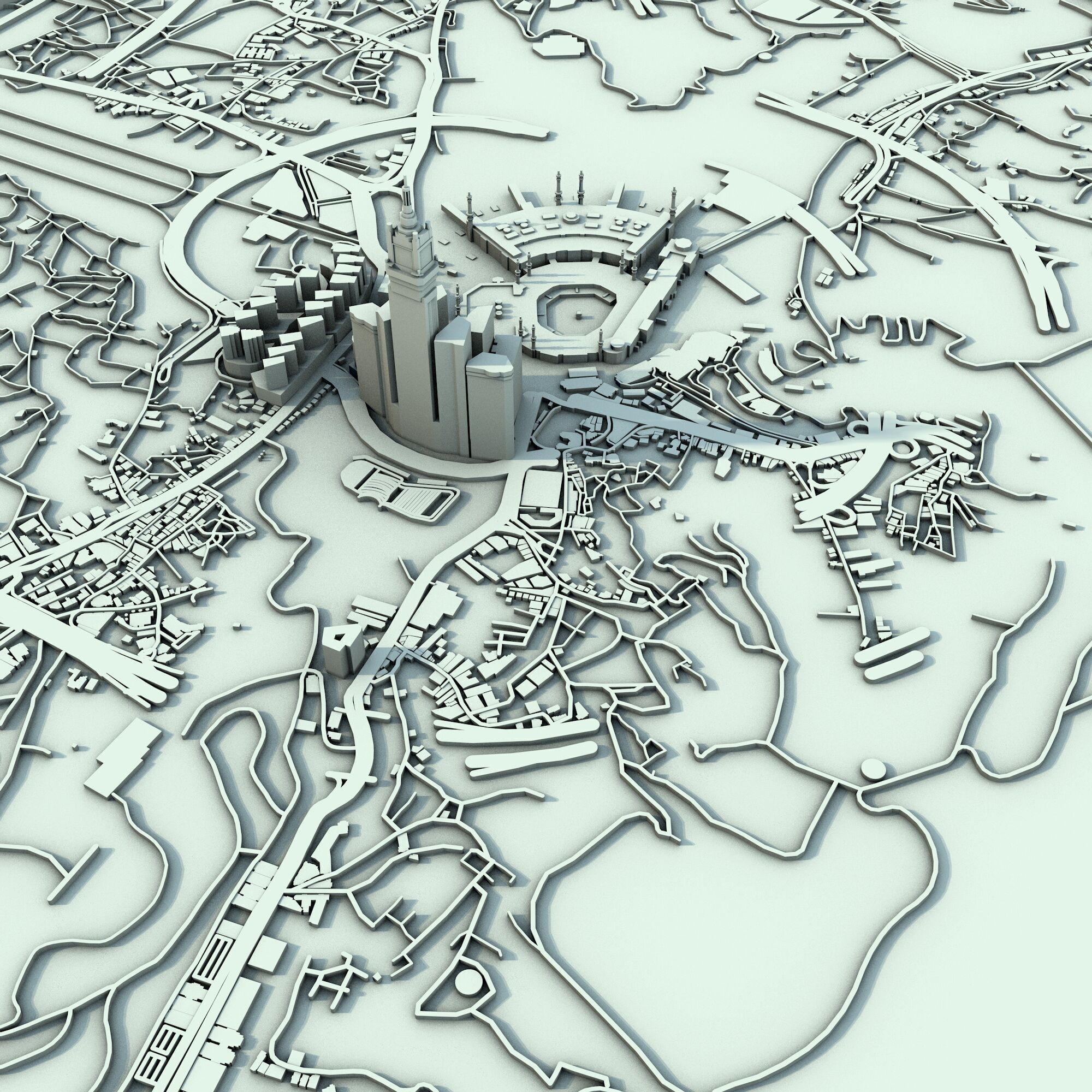 Mecca Downtown Saudi Arabia 3D print model_1