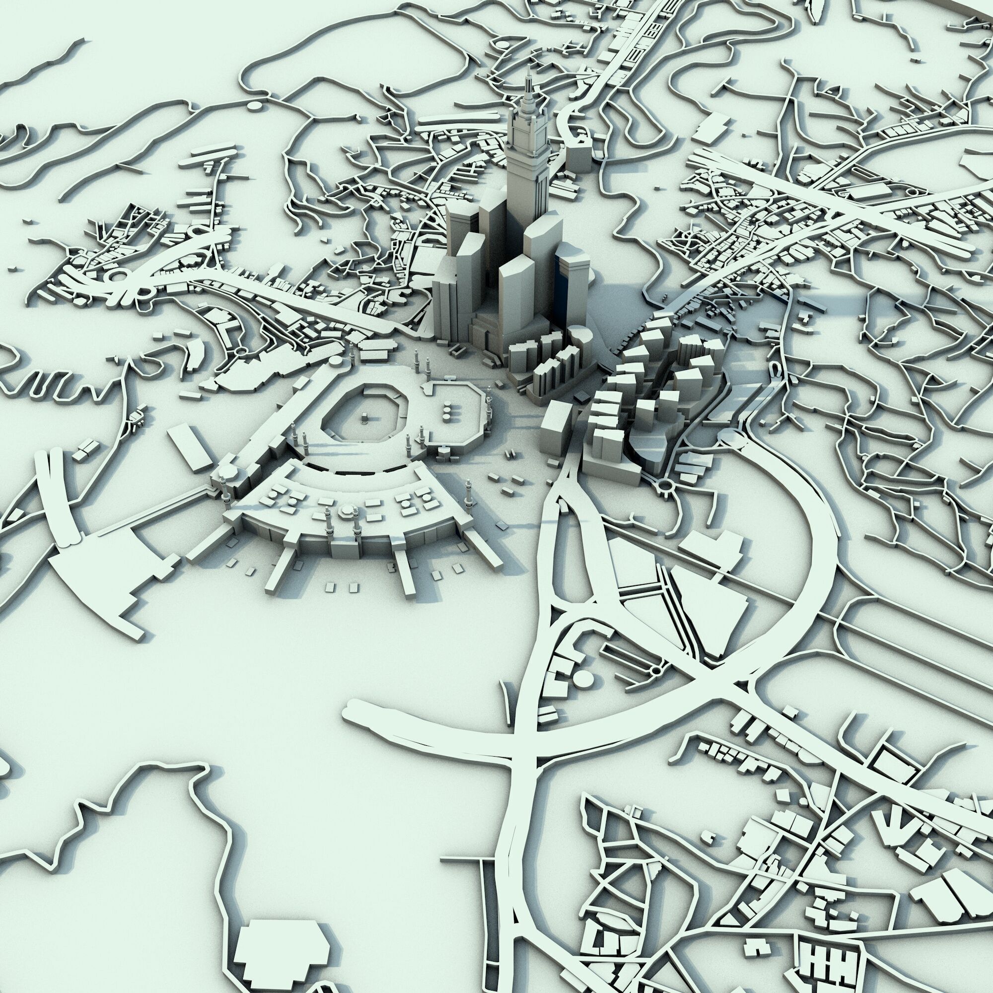 Mecca Downtown Saudi Arabia 3D print model_3