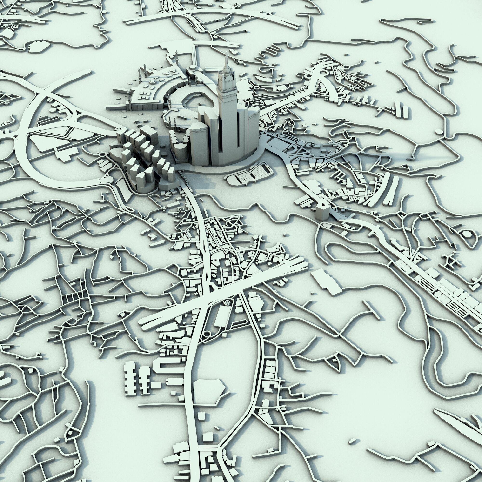 Mecca Downtown Saudi Arabia 3D print model_2