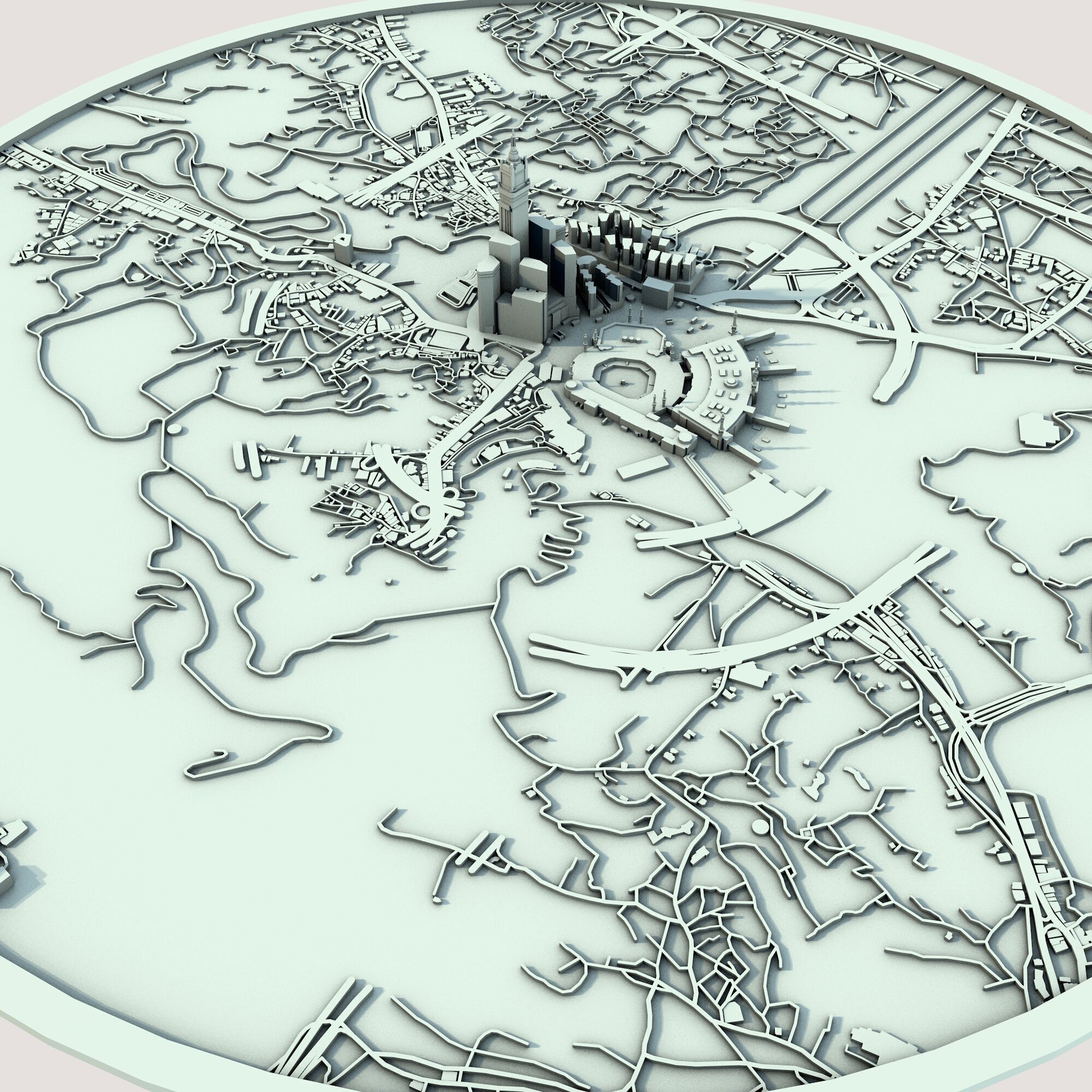 Mecca Downtown Saudi Arabia 3D print model_4