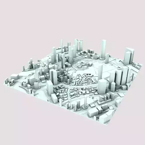 Burj Khalifa Skyscraper in Dubai United Arab Emirates 3D print model