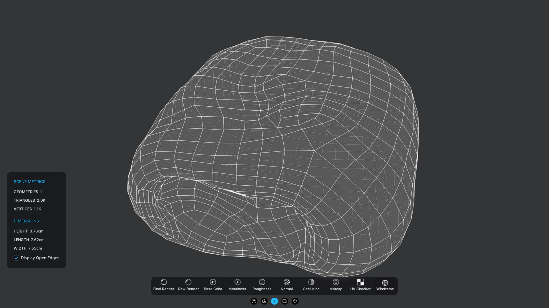 Pain au Chocolat Low-poly 3D model_2