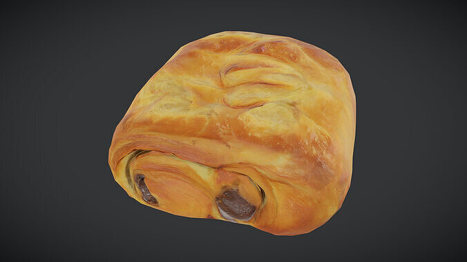 Pain au Chocolat Low-poly 3D model