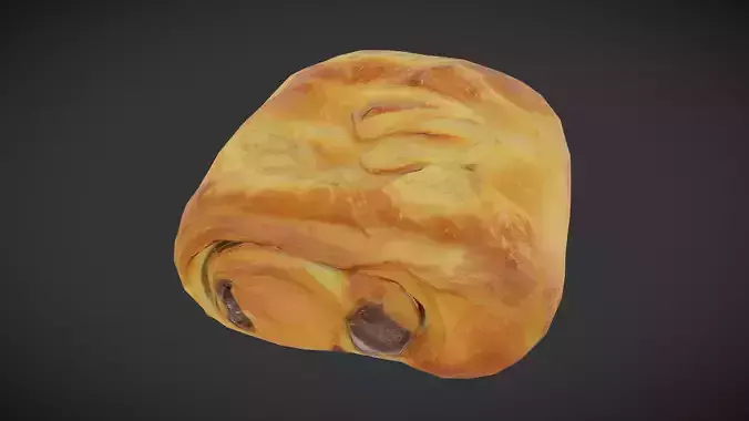 Pain au Chocolat Low-poly 3D model