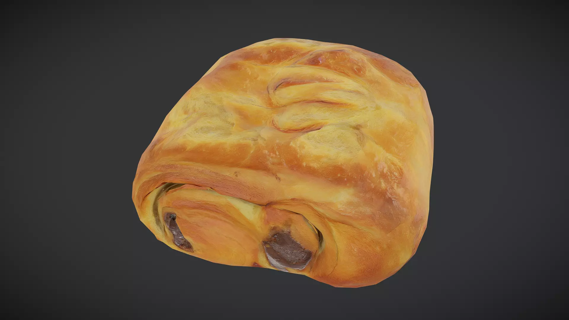 Pain au Chocolat Low-poly 3D model_0