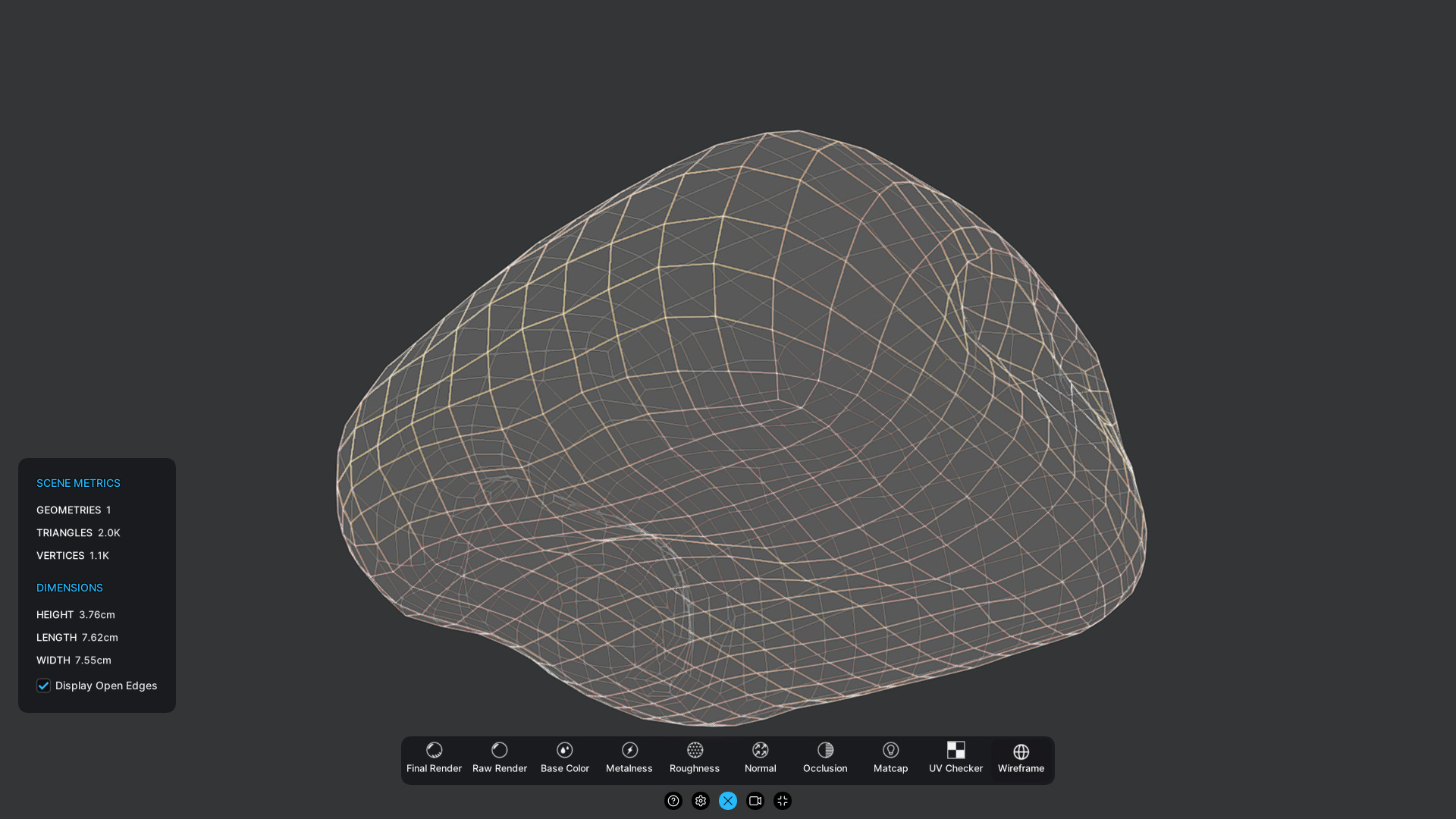 Pain au Chocolat Low-poly 3D model_4